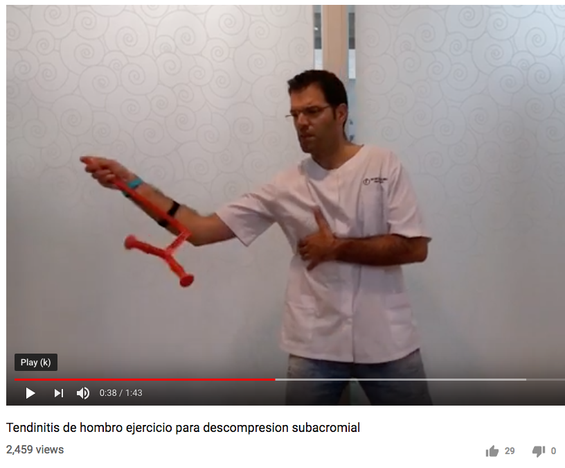 Dolor de hombro y su tratamiento de  fisioterapia.